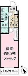 ミリアビタ南本町 1Kの間取図画像