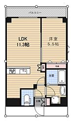 リッジ王子神谷 8階1LDKの間取り