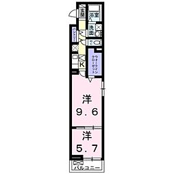 JR紀勢本線 紀三井寺駅 徒歩17分の賃貸アパート 2階1Kの間取り