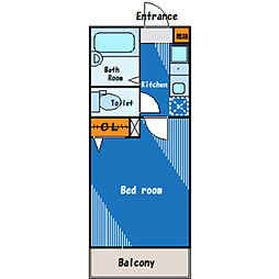 東急目黒線 武蔵小山駅 徒歩7分の賃貸アパート 2階1Kの間取り