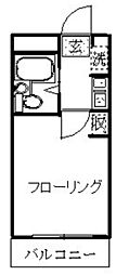 日神パレス西横浜 1Kの間取図画像