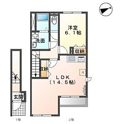 GrandeurM 1LDKの間取図画像