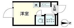 テラス西永福 1階ワンルームの間取り