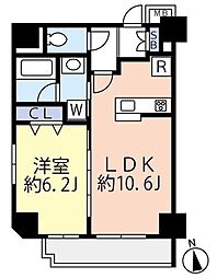 グランヴァン浅草橋駅前 3階1LDKの間取り