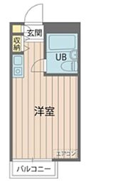 メゾン池袋 5階ワンルームの間取り