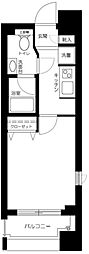 リファイズ品川南 1Kの間取図画像