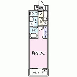 ウィンロードII 1Kの間取図画像