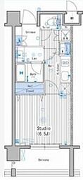 ガーラ大森リバーサイド 1Kの間取図画像