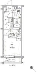 VERXEED板橋本町PREMIERE ワンルームの間取図画像