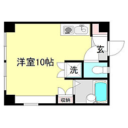ミントハウス ワンルームの間取図画像
