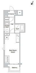 PRIMEURBAN三軒茶屋 ワンルームの間取図画像