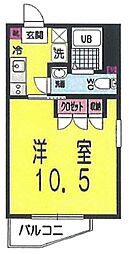 フレイス要町 4階1Kの間取り