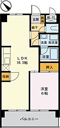 アーバンハイツ土志田 1LDKの間取図画像