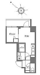 アラート横濱桜木町II 1LDKの間取図画像