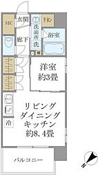 ステラコート川崎 1LDKの間取図画像