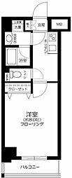ＣＡＬＭＫＯＩＷＡ ＷＥＳＴ 6階1Kの間取り