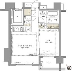 ガーデニア赤坂 1LDKの間取図画像