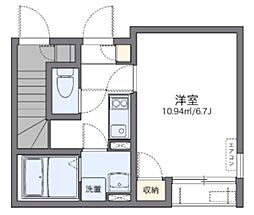 レオネクストエーリラフトリー 1Kの間取図画像