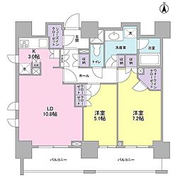 スタイリオ蒲田 2LDKの間取図画像