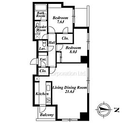 間取図画像 2LDK