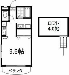 ルネッサンス南越谷 1Kの間取図画像