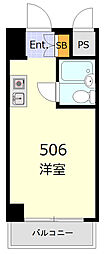 ライオンズマンション横浜戸部 ワンルームの間取図画像
