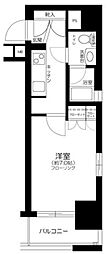 アンディーン月島 1Kの間取図画像