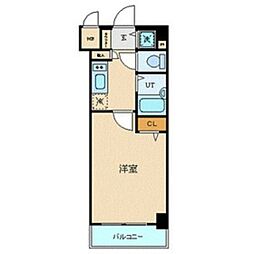 トーシンフェニックス新橋 1Kの間取図画像