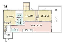 (シニア限定)ヘーベルヴィレッジ浦和美園～Belle Flo 3LDKの間取図画像