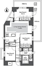 コンフォリア成増グリーンサイド 3LDKの間取図画像
