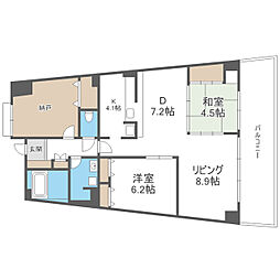 アイランドシティインフィニガーデンN棟 1LDKの間取図画像