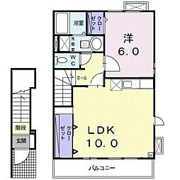 エクセレントシティ 1LDKの間取図画像