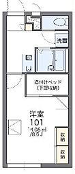 レオパレスサンシャイン2 1Kの間取図画像