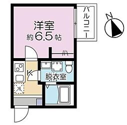 アイクル西川口 1Kの間取図画像
