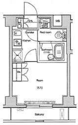 RAGIOSシナガワ 1Kの間取図画像