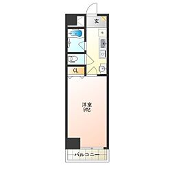 阪急京都本線 正雀駅 徒歩4分の賃貸マンション 7階1Kの間取り