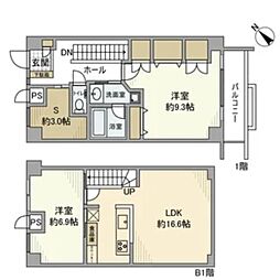 O.G.C. 2SLDKの間取図画像