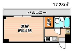 ホワイトプラザ百道 1Kの間取図画像