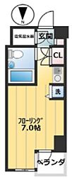 パークハイツ池袋 ワンルームの間取図画像