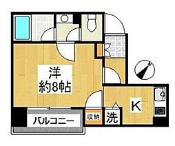 アヴァンツァーレ川崎EAST 1Kの間取図画像