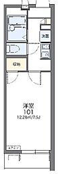 レオパレス花水木 1Kの間取図画像