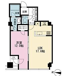 平河町森タワー 19階1LDKの間取り