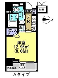 ルーラル二十四番館 6階1Kの間取り