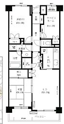 鷺沼パーク・ホームズウエストコート 3LDKの間取図画像