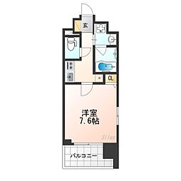 ベラジオレガシー京都西七条 1Kの間取図画像