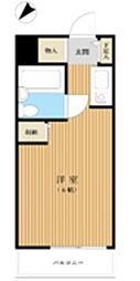 トップ西新井第二 2階ワンルームの間取り