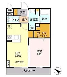 コンフォール 1LDKの間取図画像