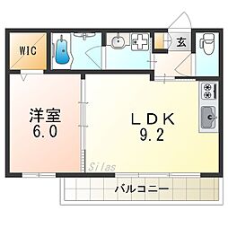 ラ・メゾン香ヶ丘 1LDKの間取図画像