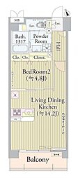 エストレリータ新宿落合 1LDKの間取図画像
