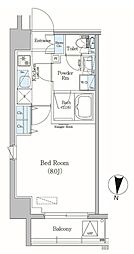 アーバネックス森下2 6階1Kの間取り